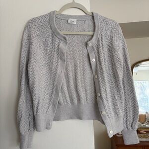 Wilfred Aritzia Gray Women's Sweater Cardigan
